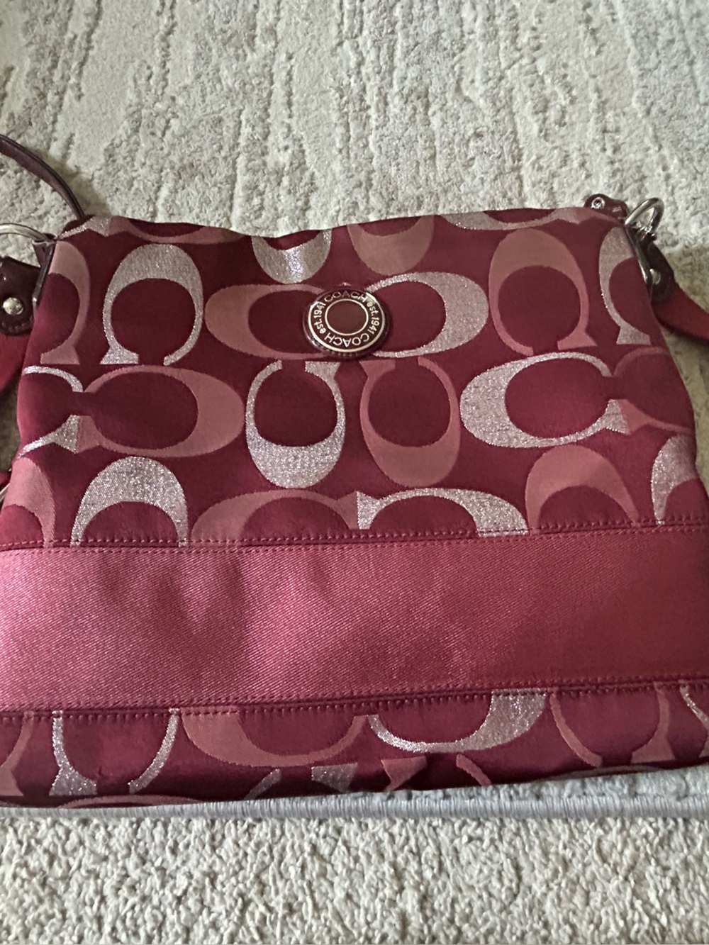 Coach maroon 2012 daisy file bag